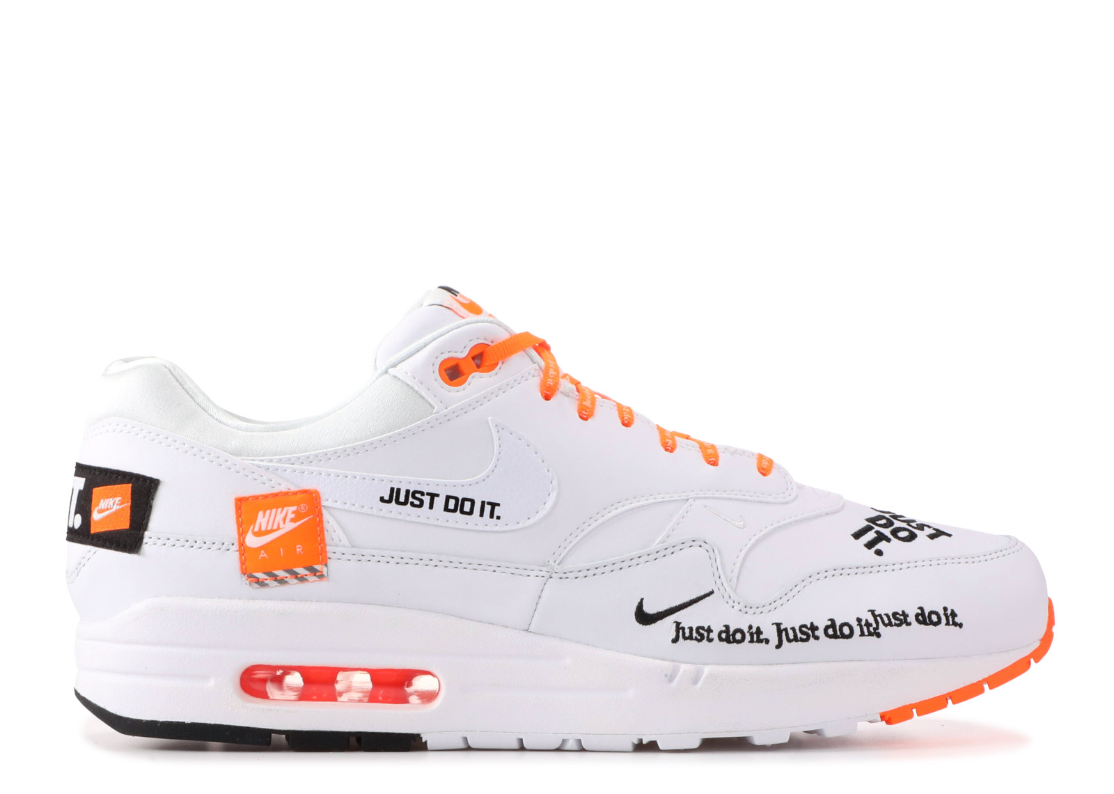 nike air max 1 just do it white women's shoe
